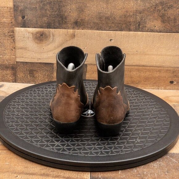 VINTAGE SPIEGEL WOMENS ANKLE BOOTS BLACK LEATHER MADE IN SPAIN LACE UP SIZE 6 - Picture 7 of 9